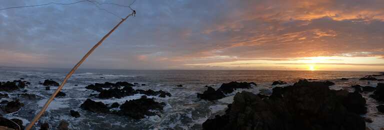 Coucher de soleil sur la pointe de Penchâteau au Pouliguen