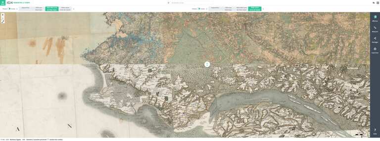 Avant / Après : Remonter le temps depuis la carte de Cassini à nos jours sur la presqu'ile de guerande pour voir Pornichet Le Pouliguen La Baule avant apres
