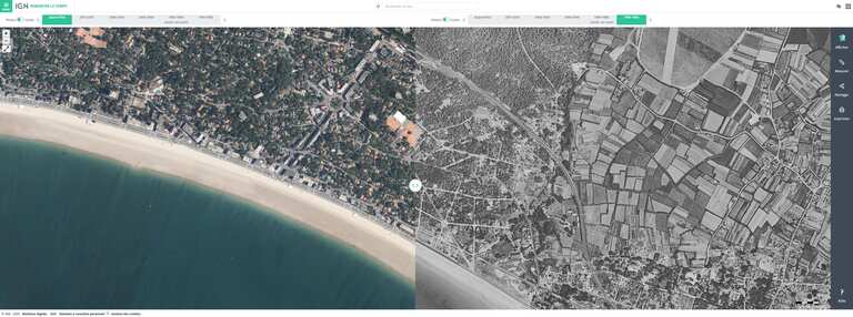 Avant / Après : Remonter le temps depuis la carte de Cassini à nos jours sur la presqu'ile de guerande pour voir Pornichet Le Pouliguen La Baule avant apres