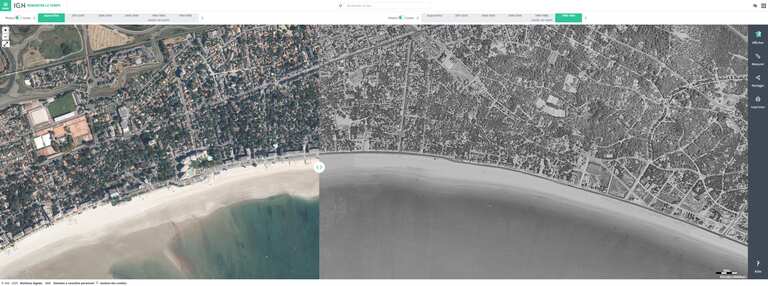 Avant / Après : Remonter le temps depuis la carte de Cassini à nos jours sur la presqu'ile de guerande pour voir Pornichet Le Pouliguen La Baule avant apres