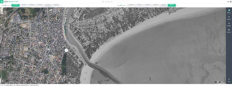 Avant / Après : Remonter le temps depuis la carte de Cassini à nos jours sur la presqu'ile de guerande pour voir Pornichet Le Pouliguen La Baule avant apres