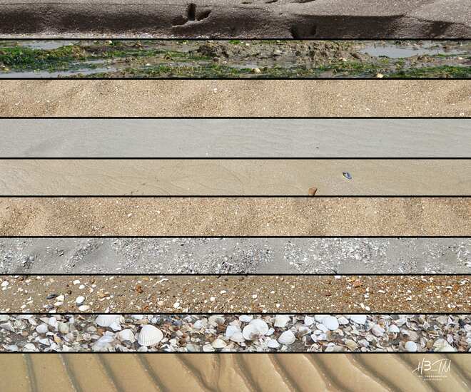 les divers types de sable en baie de La Baule le Pouliguen