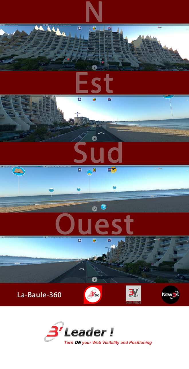 Immobilier Santa Clara  1 situé en face mer au 108 bd de l'océan à La Baule 44500 -- Appartements avec vue mer sans vis à vis - A louer - A vendre1