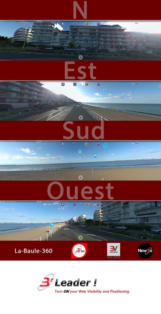 Immobilier Ophélia, El Cano et Le Magellan aux 15-14, 13 12 bd de l'Océan à La Baule 44500 -- Villa avec vue mer sans vis à vis - A louer - A vendre