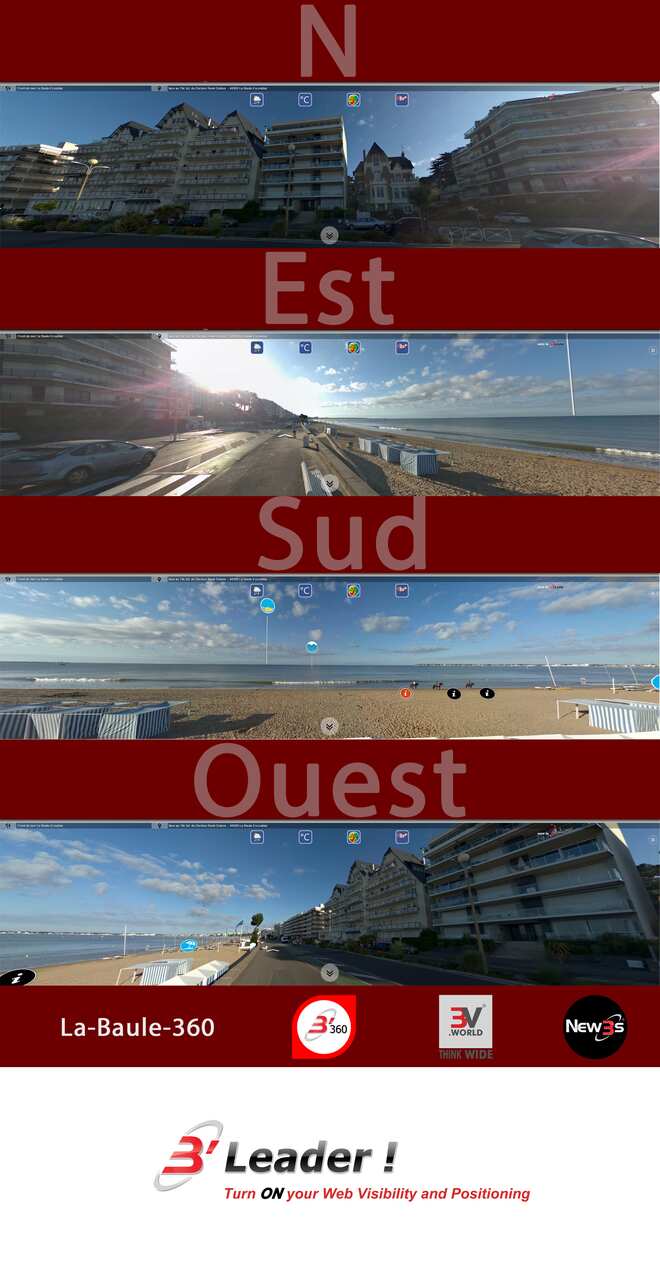 Immobilier Ker Ambre, Plein Sud aux 21, 20 bd René Dubois à La Baule 44500 -- Villa avec vue mer sans vis à vis - A louer - A vendre