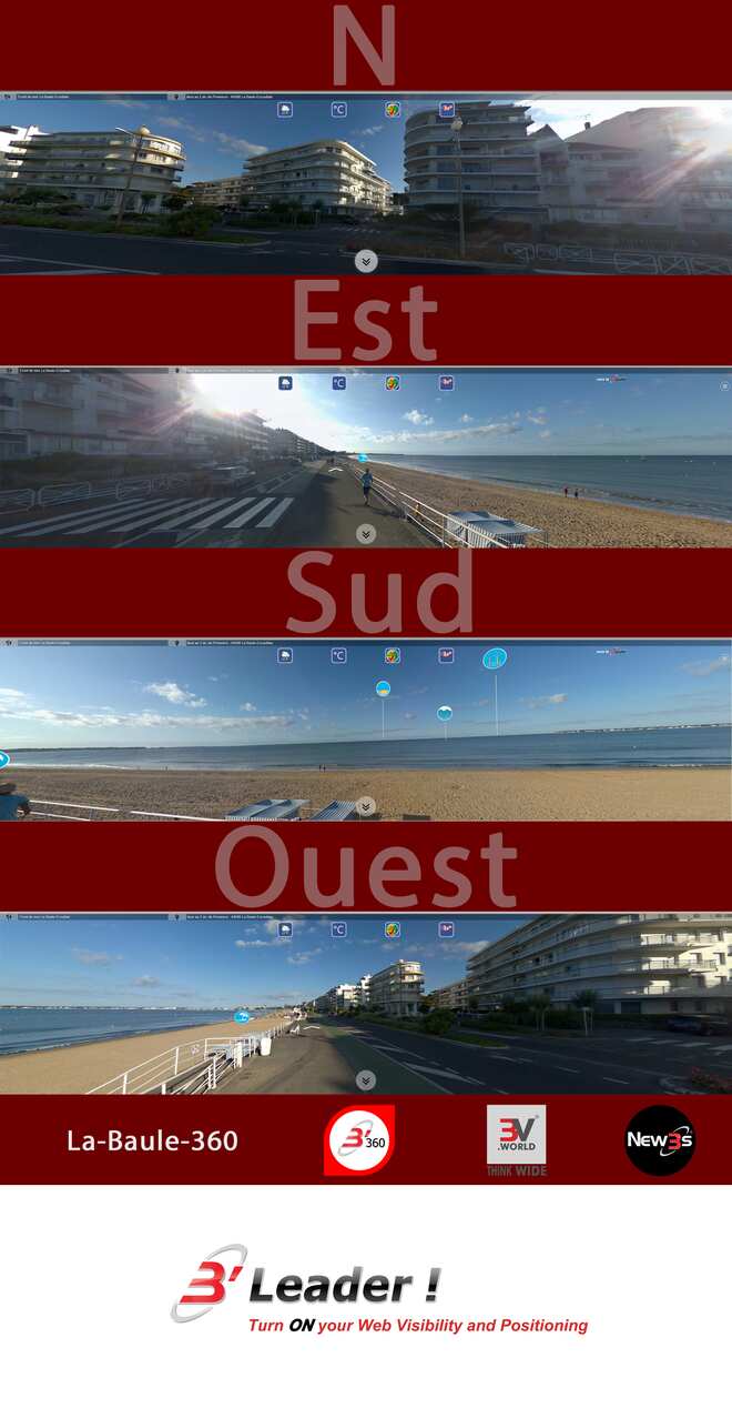 Immobilier Le Logis, la Caravelle et la Fugue aux 11 bd de l'Océan et 2, 1 av de Provence  à La Baule 44500 -- Villa avec vue mer sans vis à vis - A louer - A vendre