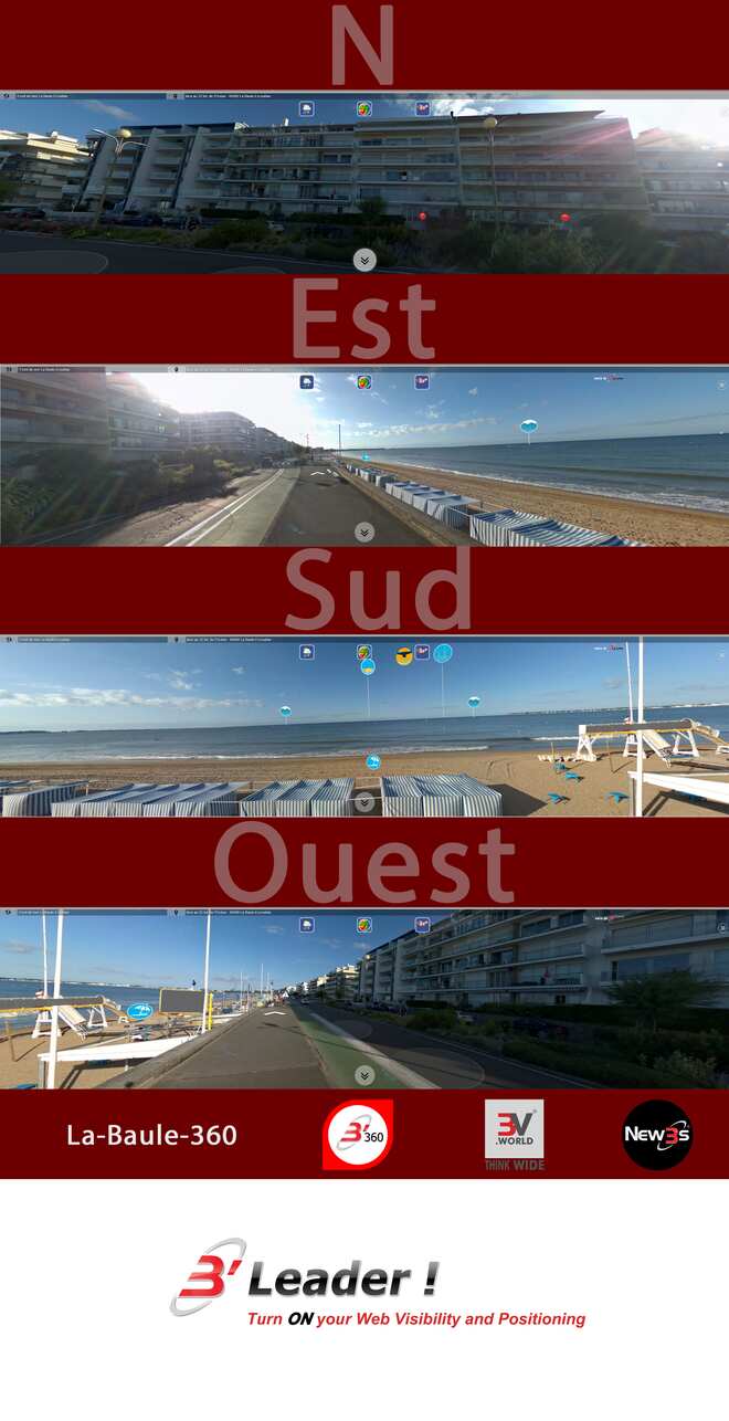 Immobilier Le Santa Maria au 32 bd. de l'Océan à La Baule 44500 -- Villa avec vue mer sans vis à vis - A louer - A vendre