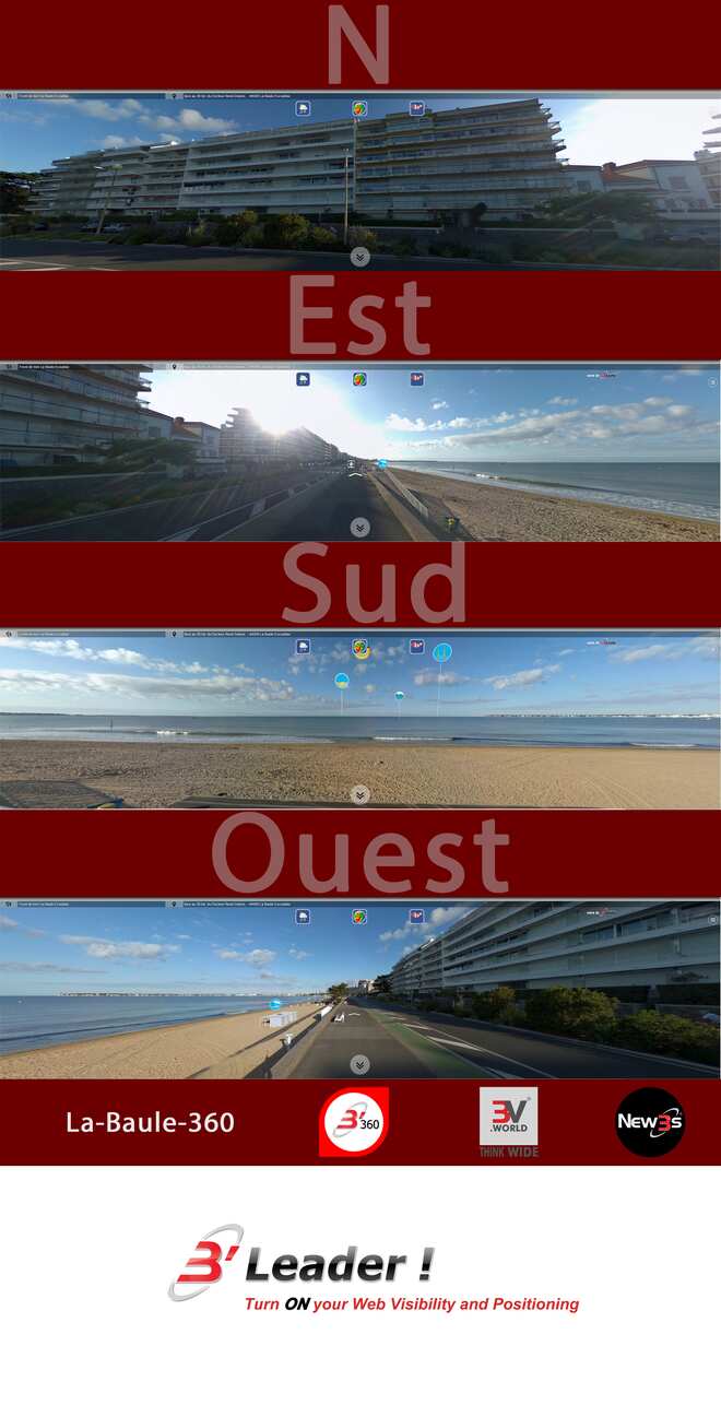 Immobilier L'Amirauté, Résidence St Clair aux 36, 35 bd. René Dubois à La Baule 44500 -- Villa avec vue mer sans vis à vis - A louer - A vendre