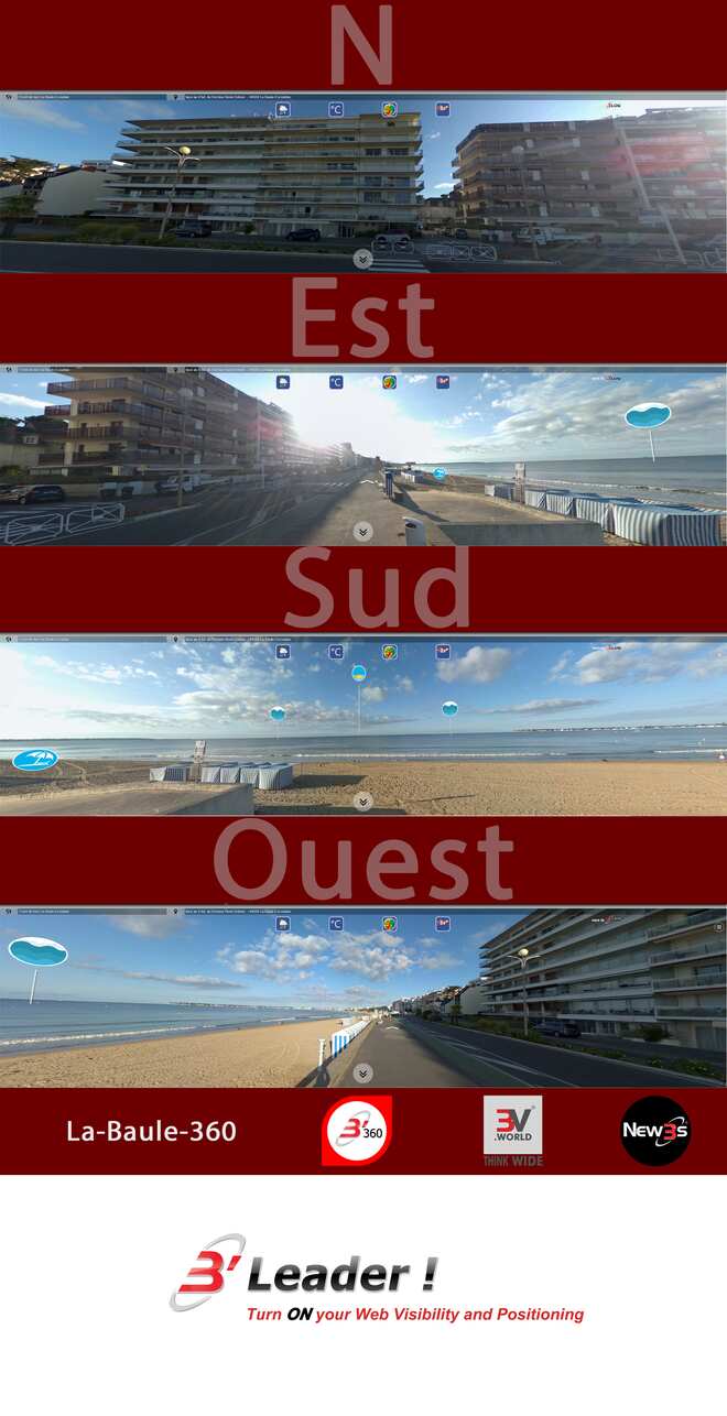 Immobilier Hélios, Ker Hélène, Armoric aux 2, 1 av. Baguenaud et 4 bd. René Dubois à La Baule 44500 -- Villa avec vue mer sans vis à vis - A louer - A vendre