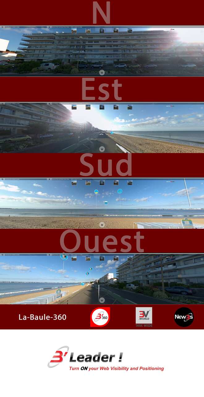 Immobilier Casa del Mar, L'Empire, Le Sagittaire aux 43-42, 41-40, 39 bd. René Dubois à La Baule 44500 -- Villa avec vue mer sans vis à vis - A louer - A vendre