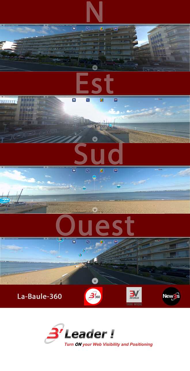 Immobilier Le Thalassa, L'Acropole, le Parthénon aux 47-48, 45 et 44 bd. René Dubois à La Baule 44500 -- Villa avec vue mer sans vis à vis - A louer - A vendre