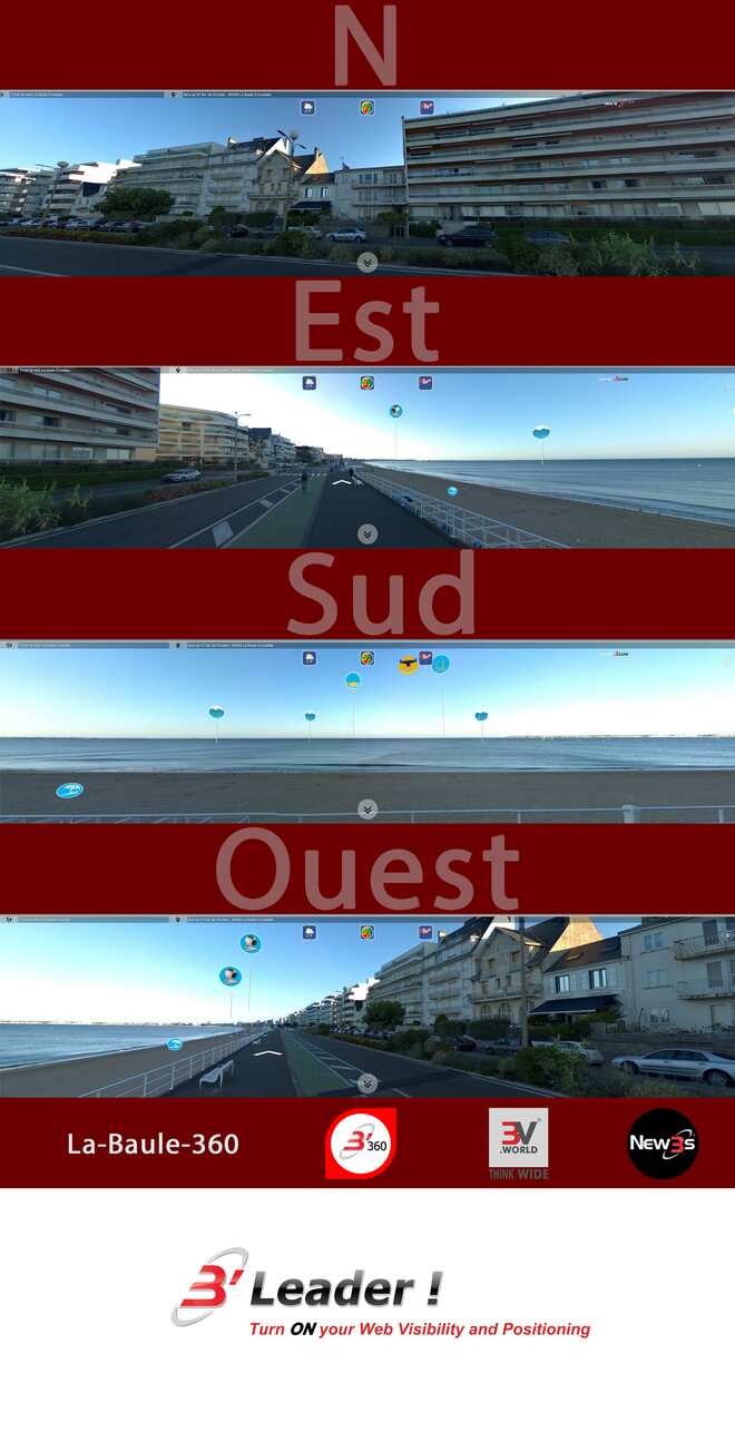 Immobilier Ten Roch et SN20 et SN21 aux 26 av. des Saphirs et 52, 51, 50 bd. de l'Océan à La Baule 44500 -- Villa avec vue mer sans vis à vis - A louer - A vendre