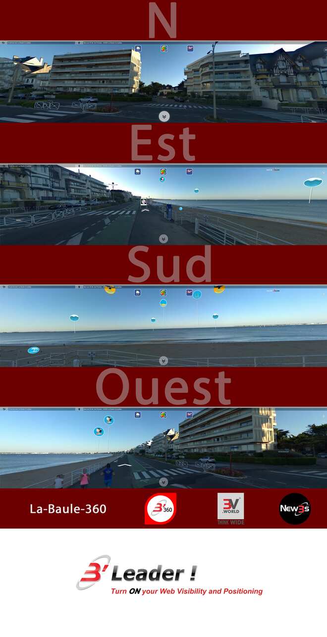 Immobilier La Plombière et Trez Avel au 55, 54 bd de l'Océan et 46 av des Saphirs à La Baule 44500 -- Appartements avec vue mer sans vis à vis - A louer - A vendre