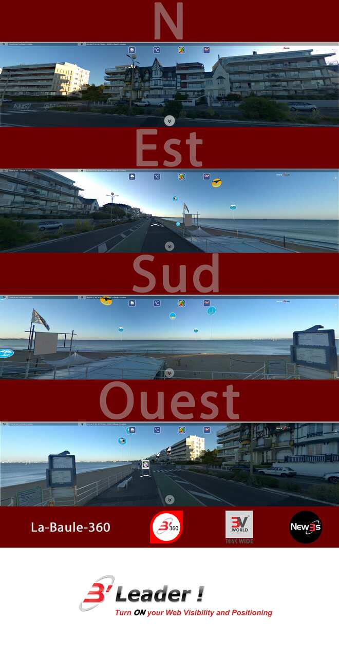Immobilier Le Clos d'Orange et SN18 et Cap Horn et SN19 aux 62, 58, 57 et 56 bd de l'Océan à La Baule 44500 -- Villa avec vue mer sans vis à vis - A louer - A vendre