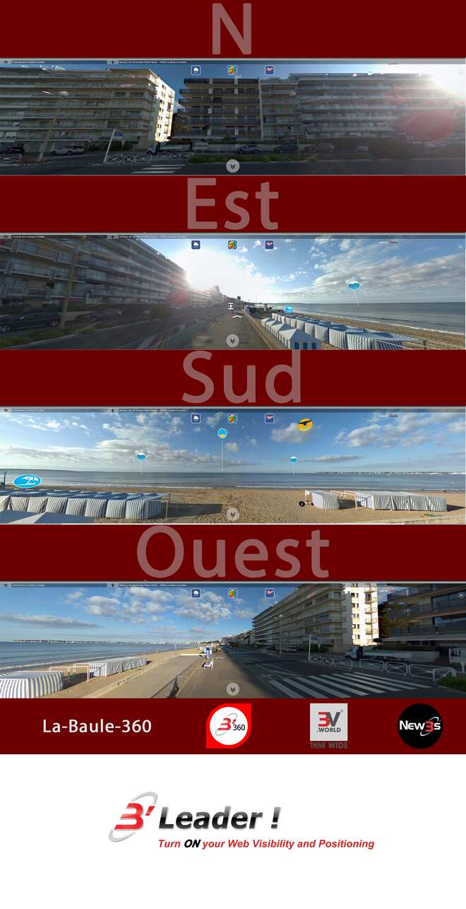 Immobilier Beau Rivage, Les Sablons aux 8, 6 bd René Dubois à La Baule 44500 -- Villa avec vue mer sans vis à vis - A louer - A vendre