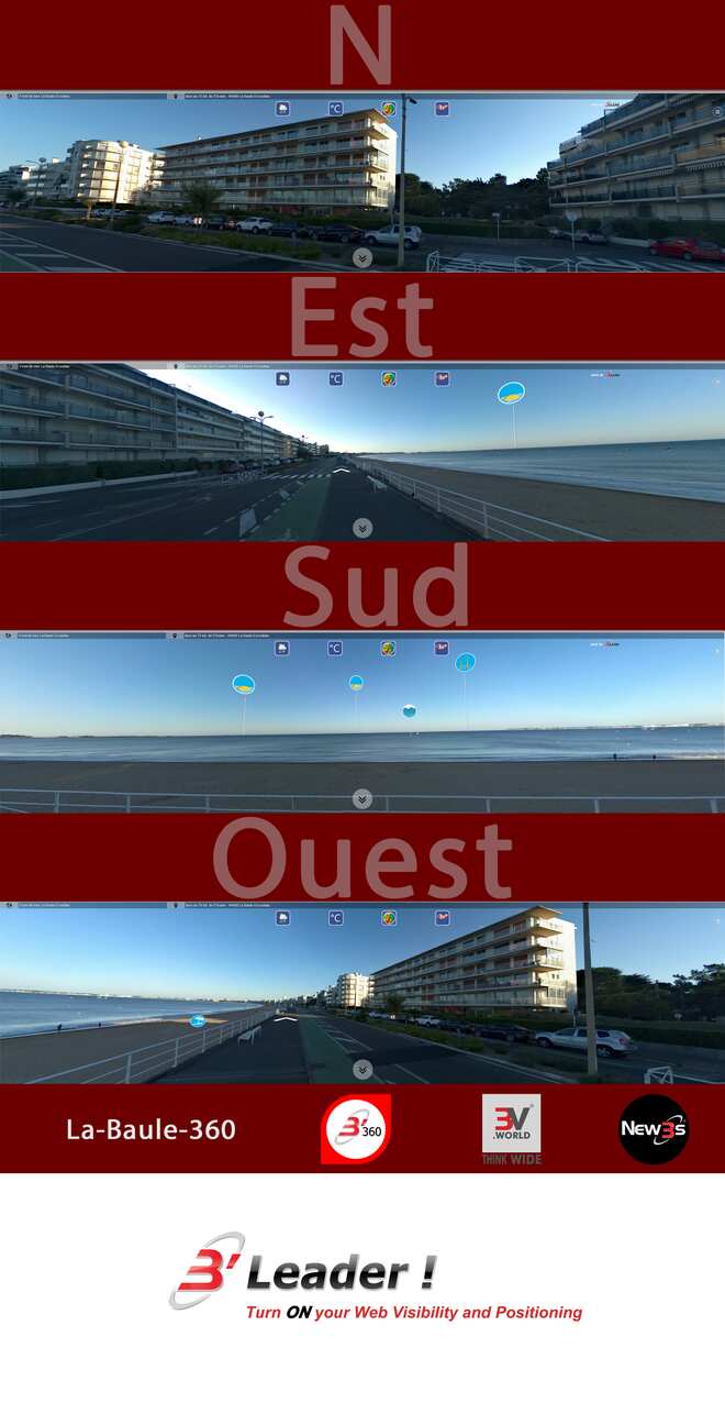Immobilier Belle-Isle et Monica situés en face mer au 76 et 75 bd de l'Océan à La Baule 44500 -- Appartements avec vue mer sans vis à vis - A louer - A vendre