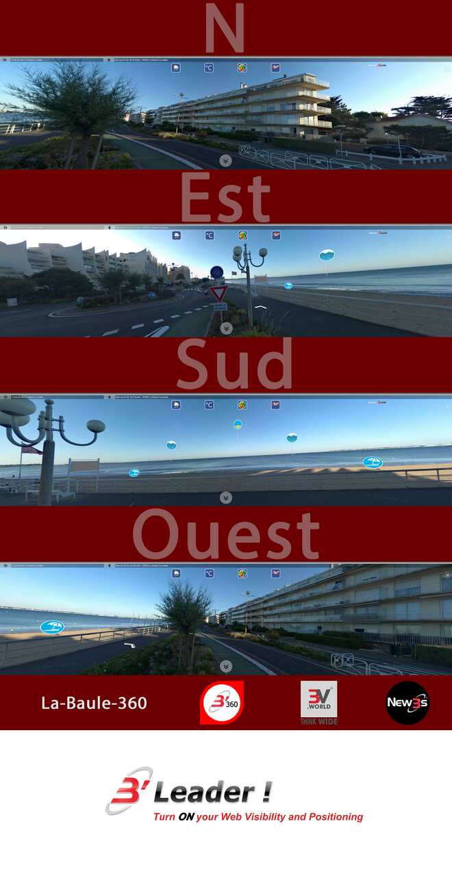 Immobilier Le Sem et le Noé et Le Solaris situés en face mer au 95 et 94 et 93 bd de l'océan à La Baule 44500 -- Appartements avec vue mer sans vis à vis - A louer - A vendre