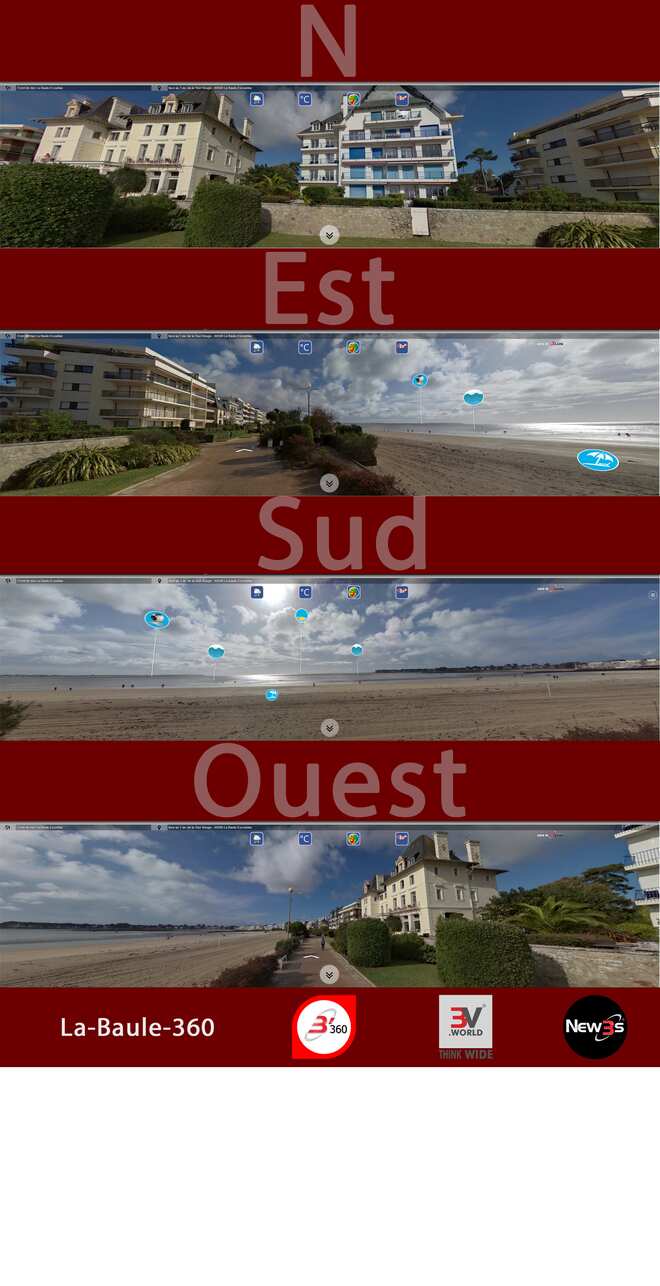 Immobilier  à La Baule 44500 -- Villa avec vue mer sans vis à vis - A louer - A vendre