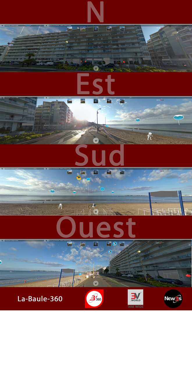 Immobilier Adriana, Royal Beach, Horizon Sud aux 11, 10, 9-8 bd Hennecart à La Baule 44500 -- Villa avec vue mer sans vis à vis - A louer - A vendre