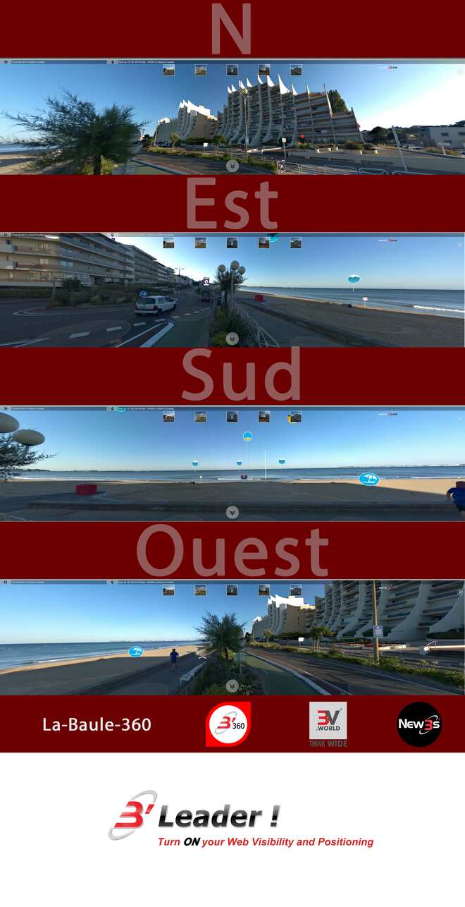 Immobilier LE BARRADUDA situé en face mer au 112 bd de l'océan à La Baule 44500 -- Appartements avec vue mer sans vis à vis - A louer - A vendre