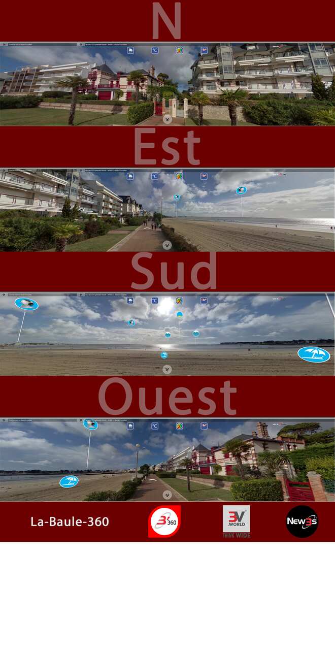 Immobilier  à La Baule 44500 -- Villa avec vue mer sans vis à vis - A louer - A vendre