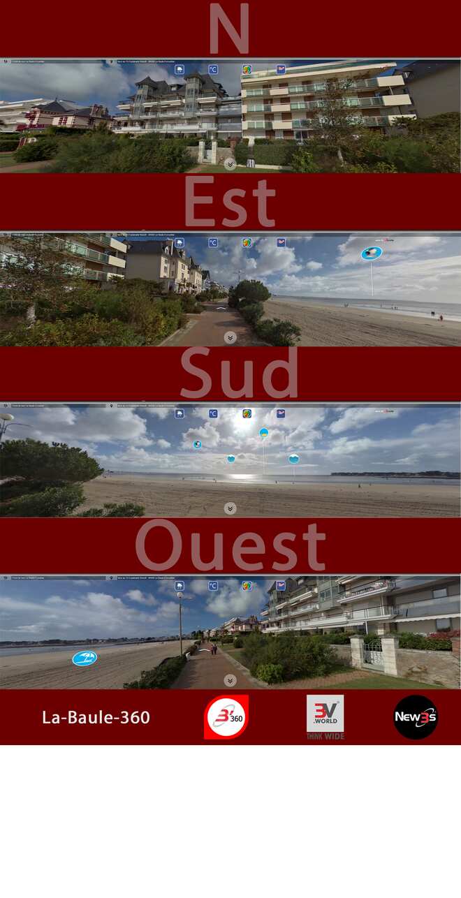 Immobilier  à La Baule 44500 -- Villa avec vue mer sans vis à vis - A louer - A vendre