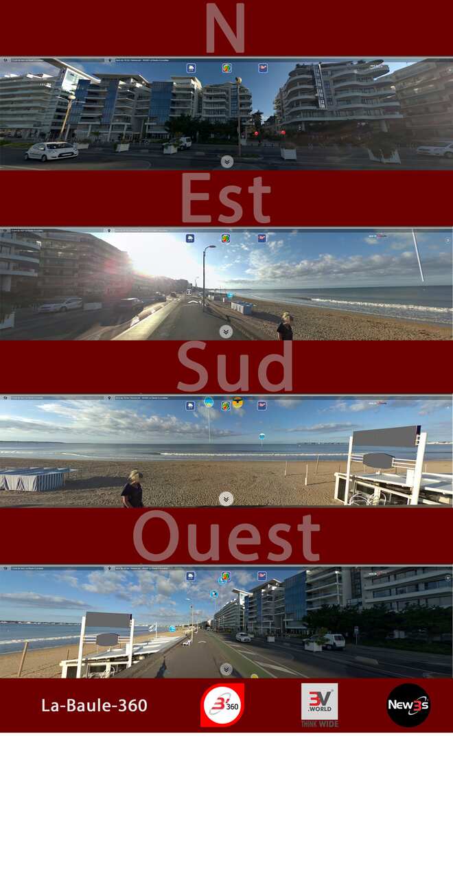 Immobilier Le Mariza, Le Castellina aux 1 av. de la Pierre Percée et 19 bd. Hennecart à La Baule 44500 -- Villa avec vue mer sans vis à vis - A louer - A vendre