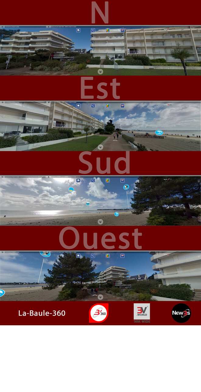 Immobilier  à La Baule 44500 -- Villa avec vue mer sans vis à vis - A louer - A vendre