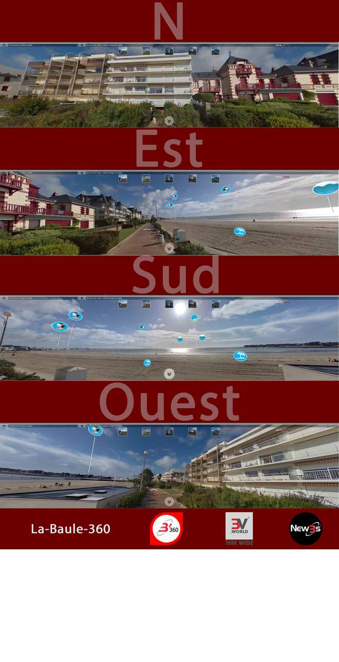 Immobilier  à La Baule 44500 -- Villa avec vue mer sans vis à vis - A louer - A vendre