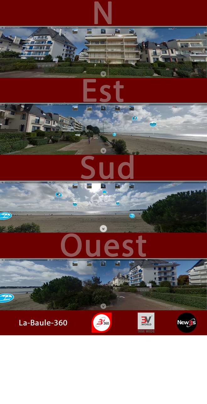 Immobilier  à La Baule 44500 -- Villa avec vue mer sans vis à vis - A louer - A vendre