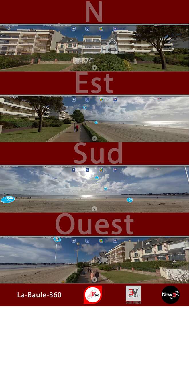 Immobilier  à La Baule 44500 -- Villa avec vue mer sans vis à vis - A louer - A vendre