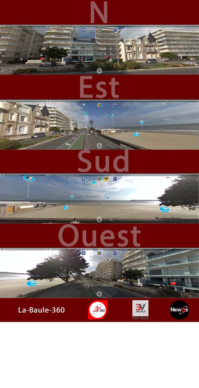Immobilier Carina, Villa Allicio, Californie aux 35, 34 Espl. François André et 2 av. Lannelongue à La Baule 44500 -- Villa avec vue mer sans vis à vis - A louer - A vendre