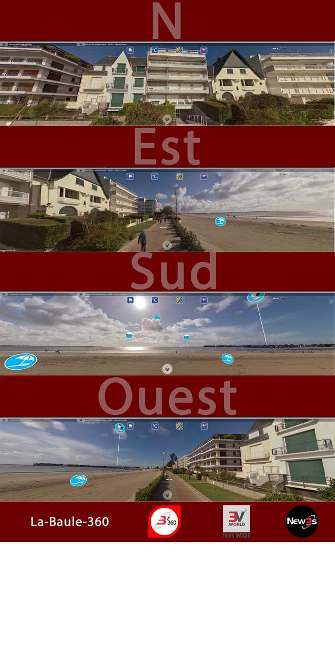 Immobilier  à La Baule 44500 -- Villa avec vue mer sans vis à vis - A louer - A vendre