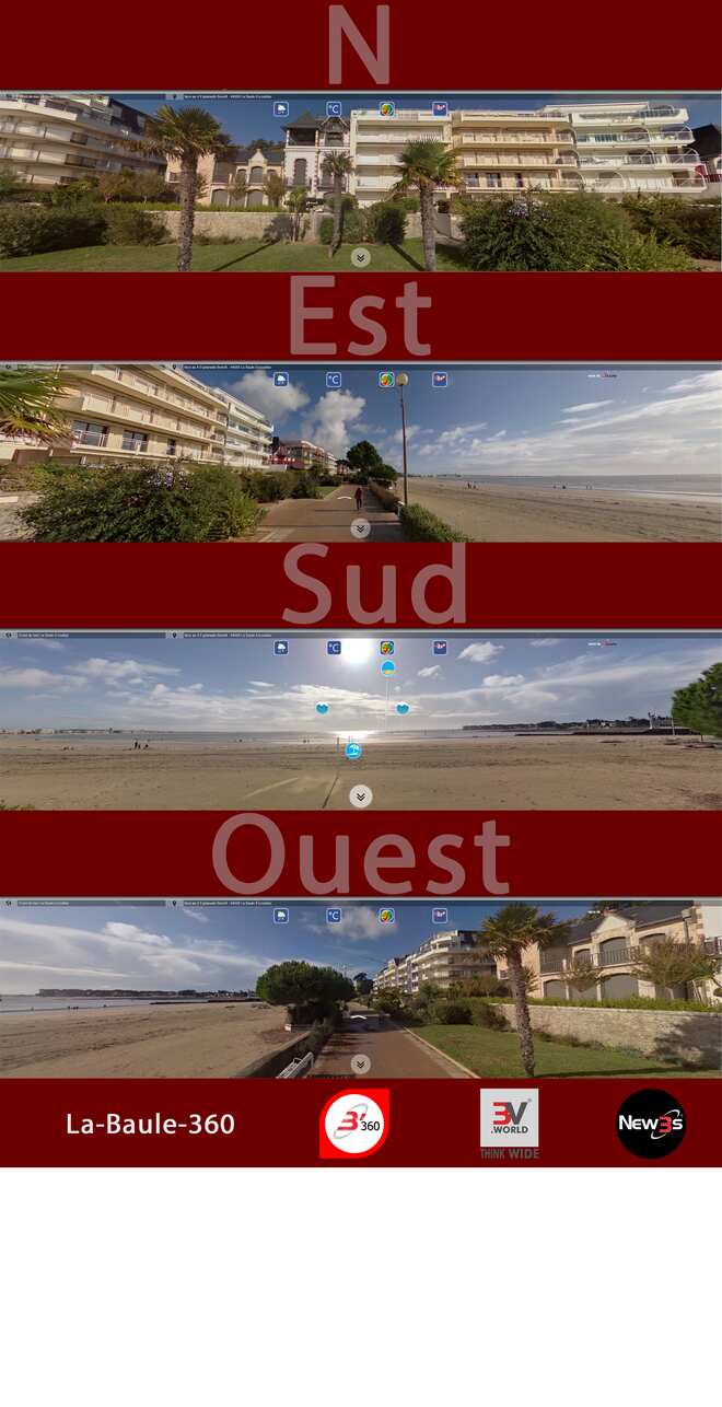Immobilier  à La Baule 44500 -- Villa avec vue mer sans vis à vis - A louer - A vendre