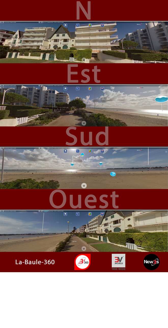 Immobilier  à La Baule 44500 -- Villa avec vue mer sans vis à vis - A louer - A vendre