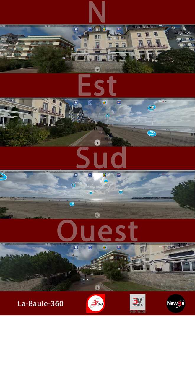Immobilier  à La Baule 44500 -- Villa avec vue mer sans vis à vis - A louer - A vendre