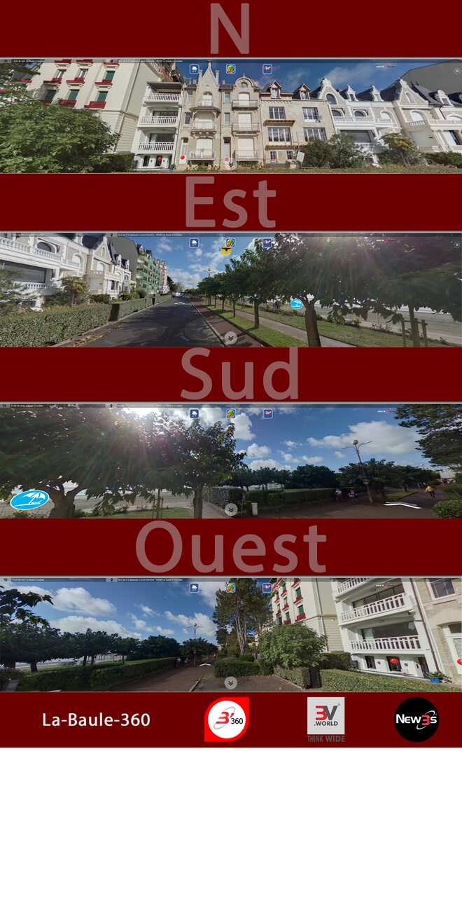 Immobilier Viviane, Morgane, SN37 aux 8, 7, 6 Esplanade Lucien Barrière à La Baule 44500 -- Villa avec vue mer sans vis à vis - A louer - A vendre