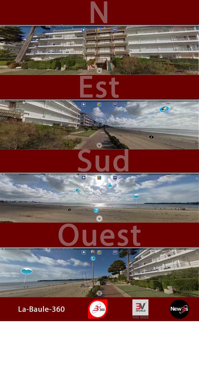Immobilier  à La Baule 44500 -- Villa avec vue mer sans vis à vis - A louer - A vendre