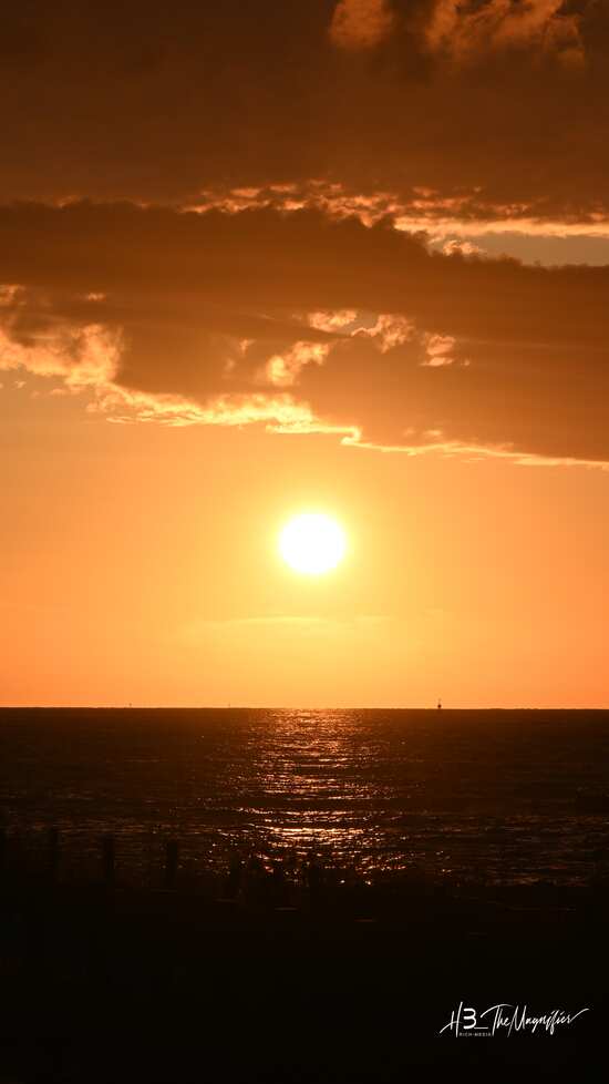 Coucher de soleil sur le croisic côte sauvage