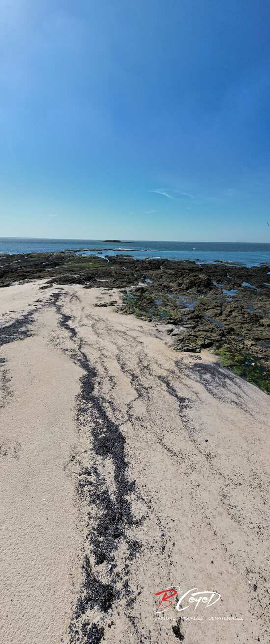 plage et rochers de l'ile de Bagenaud