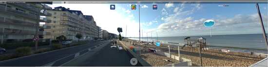 Vue depuis l'entrée deLe Gray d'Albion, le Manureva et le Beverly en direction de Pornichet vers l'Est