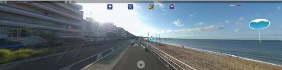 Vue depuis l'entrée de Le Chantaco et Aigue Marine en direction de Pornichet vers l'Est