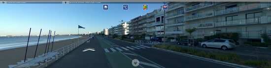 Vue depuis les halls des immeubles Jonas et Tchaïka et Le Solaris en direction de Pornichet  vers l'Ouest